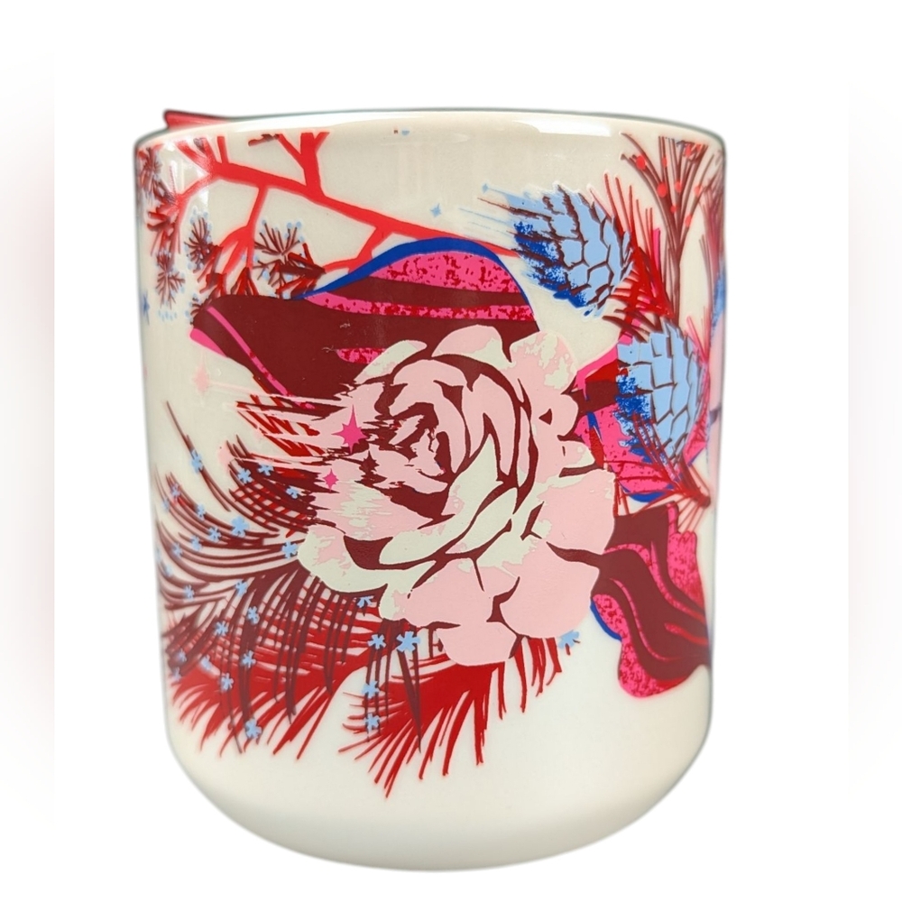 Starbucks 2023 Holiday Collection Pink Pine Rose Tea/Coffee Travel Mug Cup 8 Oz
